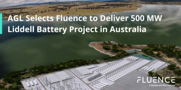 AGL Selects Fluence to Deliver the 500 MW Liddell Battery Project